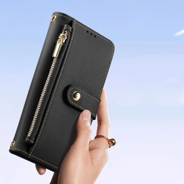 iPhone 15 Dux Ducis Lawa Leather Wallet Case MagSafe Black