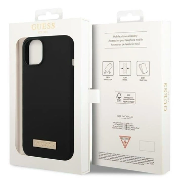 Etui Guess GUHMP14MSBPLK do Apple iPhone 14 Plus 6,7" černé/černé pevné pouzdro Silikonová deska s logem MagSafe