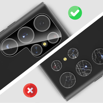 Sklo pre šošovku fotoaparátu Samsung Galaxy S24 Ultra 3D tvrdená plná ochrana celej šošovky čierne sklo