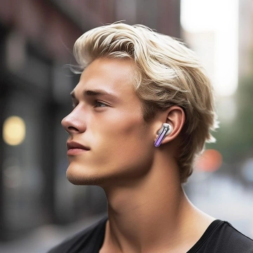 Бездротові Bluetooth-навушники HOCO TWS ANC ENC EQ16 фіолетового кольору