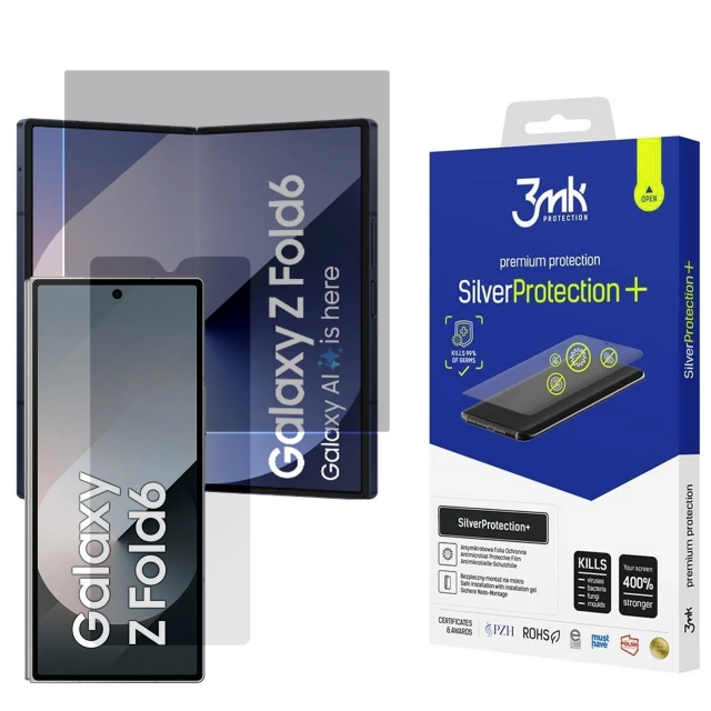 Antivírusová fólia na displej telefónu 3mk SilverProtection Folded Edition pre Samsung Galaxy Z Fold 6