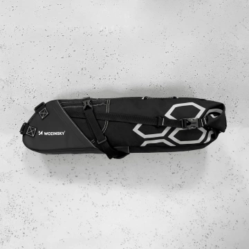 Wozinsky capacious bicycle saddle bag saddle bag large 12 l black (WBB9BK)