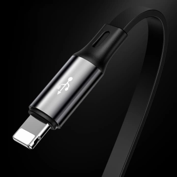 Baseus Golden Loop 3v1 predlžovací kábel USB - micro USB / Lightning / USB-C 3.5A 35 cm - 120 cm čierny (CAMLT-JH01)