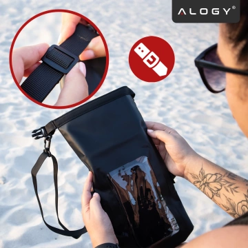 Pouch Vodotěsné pouzdro na telefon Velká taška Pouzdro Vodotěsné Alogy Vodotěsné černé