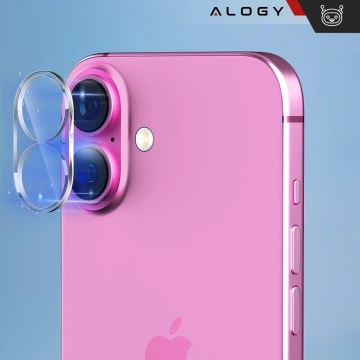 2x прозоре скло об’єктива камери для Apple iPhone 16 / 16 Plus Alogy Lens Protector Pro Transparent