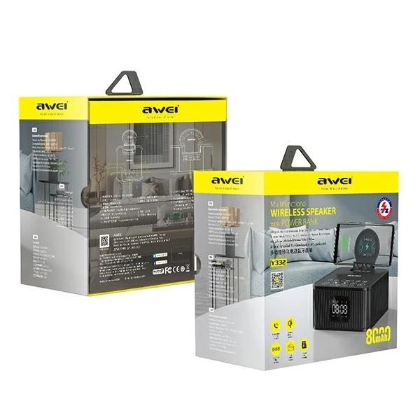 AWEI Bluetooth Lautsprecher Y332 lädt Induktion schwarz/schwarz