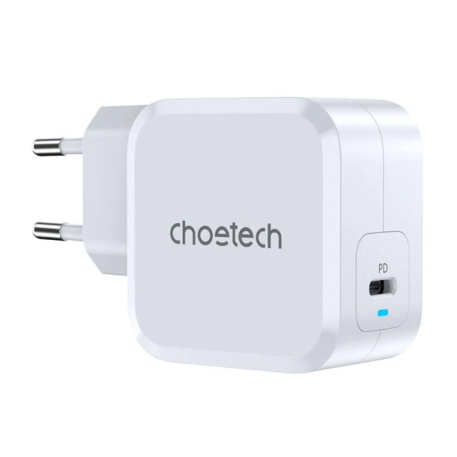 Зарядний пристрій Choetech PD8007 USB-C PD 45W EU, білий