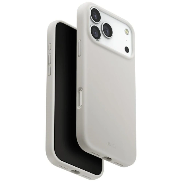 Etui Ochronne do iPhone 17 Pro Max UNIQ Lino Magclick Light Grey