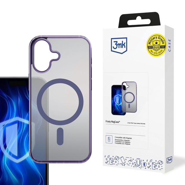 Чохол Apple iPhone 16 Plus 3mk Frosty MagCase Purple