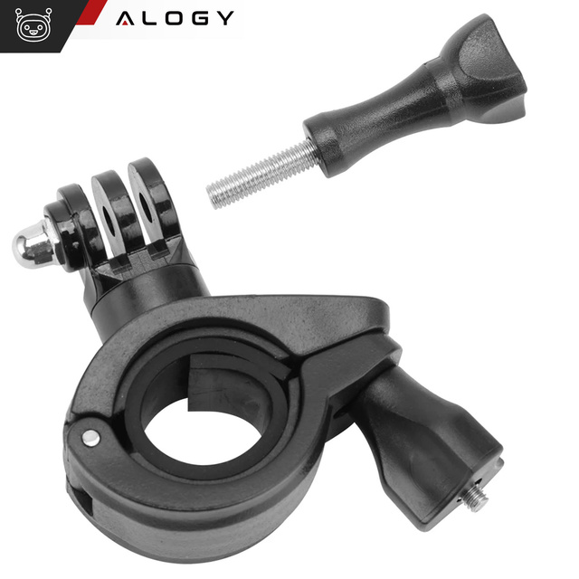 Držák na kolo pro GoPro Hero 12 11 10 9 8 7 DJI Action SJ7 SJ6 Kamera na řídítka Motocykl Bicycle Alogy Swivel Black