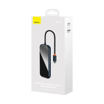 Adaptér 4v1 Baseus Hub USB-C na 4xUSB 3.0 (tmavě šedý)