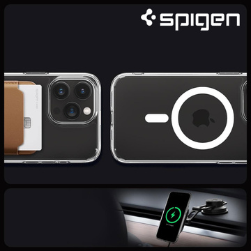 Чохол для iPhone 15 Pro Max Spigen Ultra Hybrid MagFit for MagSafe Protective Phone Cover White Glass