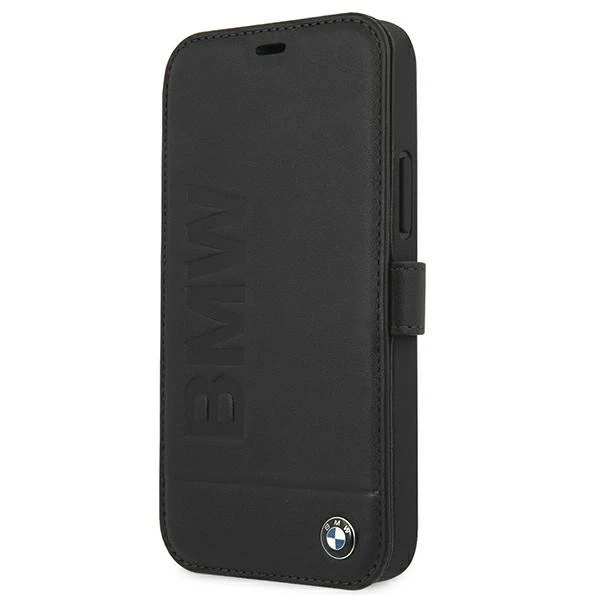 BMW BMFLBKP12SSLLBK Phone Case for Apple iPhone 12 Mini 5.4" Black/Black Book Signature