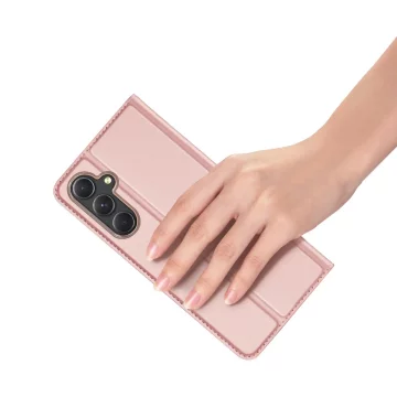 Peněženka se stojánkem pro Samsung Galaxy S23 FE Dux Ducis Skin Pro - růžová