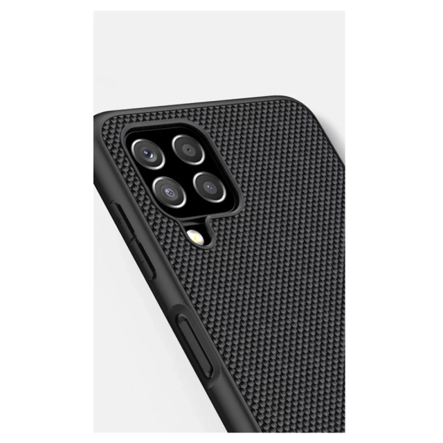 Nillkin Textured Case durable reinforced case with a gel frame and a nylon back cover for Samsung Galaxy A22 4G black
