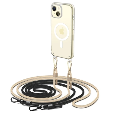 Etui Flexair Chain Magsafe für Apple iPhone 15 Schwarz