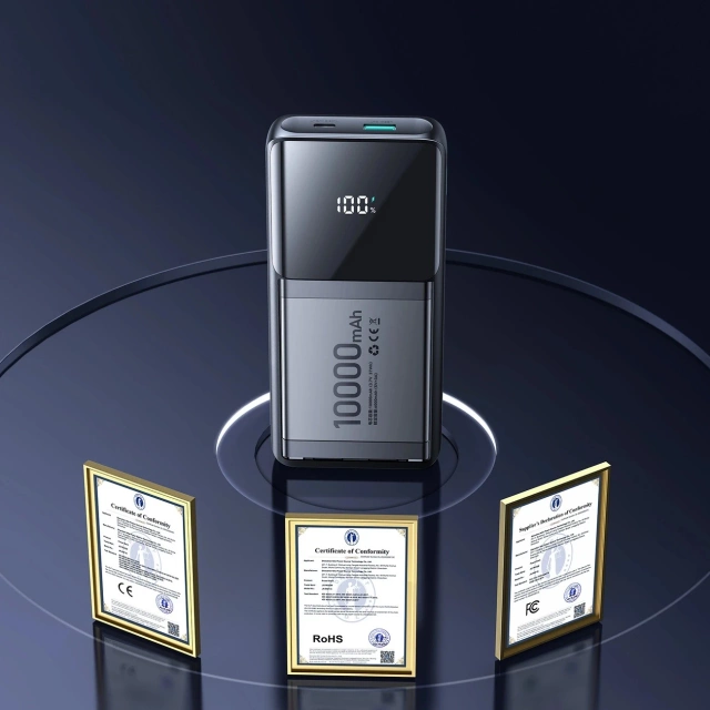 Powerbanka Joyroom 10000mAh 22,5W se 2 kabely - připravená k nabíjení