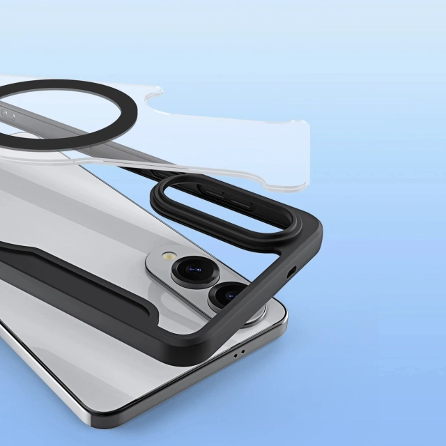 Чохол MagSafe для Samsung Galaxy S25 Edge Black Skin X Pro чорного кольору