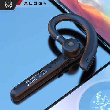Alogy Earphone Bluetooth headset pre telefón, vodotesný IPX4, na hovory, čierny