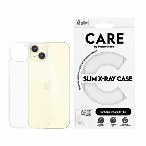 iPhone 15 Plus CARE by PanzerGlass Slim X-Ray Case 6.7" Transparent