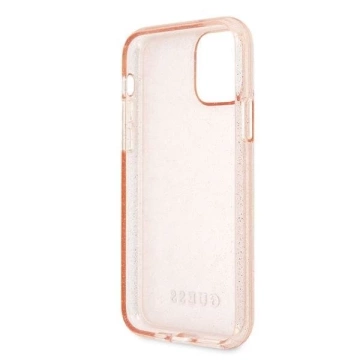 Guess GUHCN58PCGLPI iPhone 11 Pro Różowy/ružové pevné puzdro Glitter
