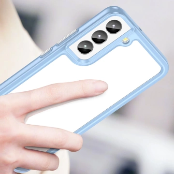 Outer Space Case für Samsung Galaxy S23 Handyhülle mit elastischem Rahmen blau