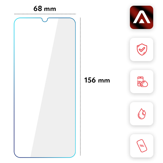 Gehärtetes Glas 9H Alogy Displayschutzglas für Oppo A54s