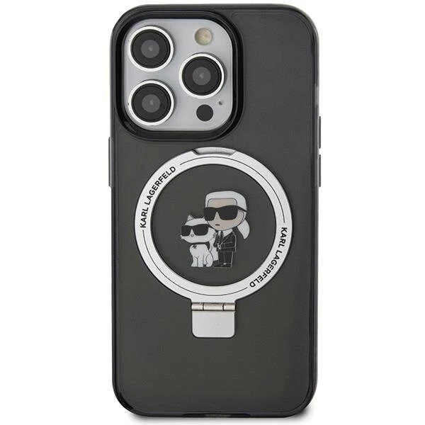 Etui Karl Lagerfeld KLHMP15XHMRSKCK iPhone 15 Pro Max 6.7" czarny/black hardcase Ring Stand Karl