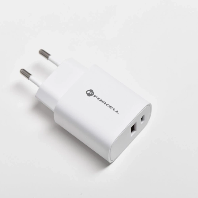 FORCELL F-ENERGY Wall Charger Type C USB A PD QC4.0 3A 30W White