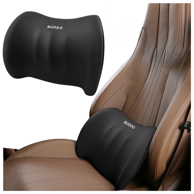 Alogy Car Pillow Lumbar Back Support Memory Foam Black