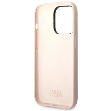 Karl Lagerfeld KLHCP14LSLCTPI Schutzhülle für Apple iPhone 14 Pro 6.1" Hardcase Hellrosa/Hellrosa Choupette Body aus Silikon