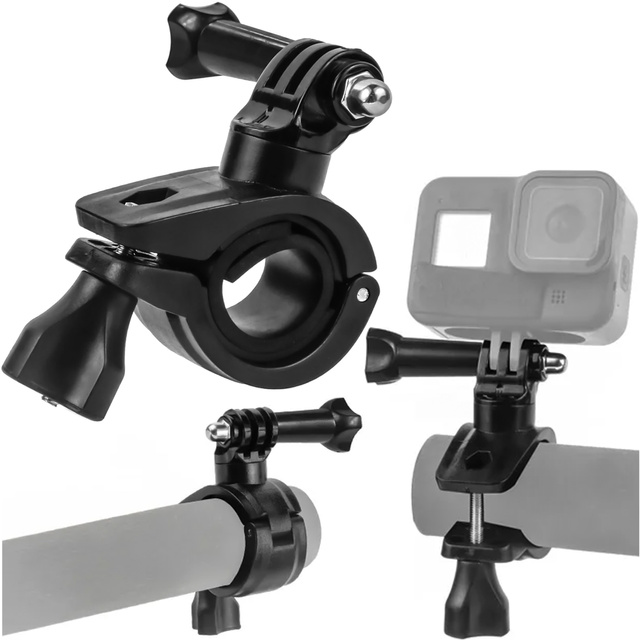 Велосипедне кріплення для GoPro Hero 12 11 10 9 8 7 DJI Action SJ7 SJ6 Handlebar Camera Motorcycle Bike Alogy Swivel Black