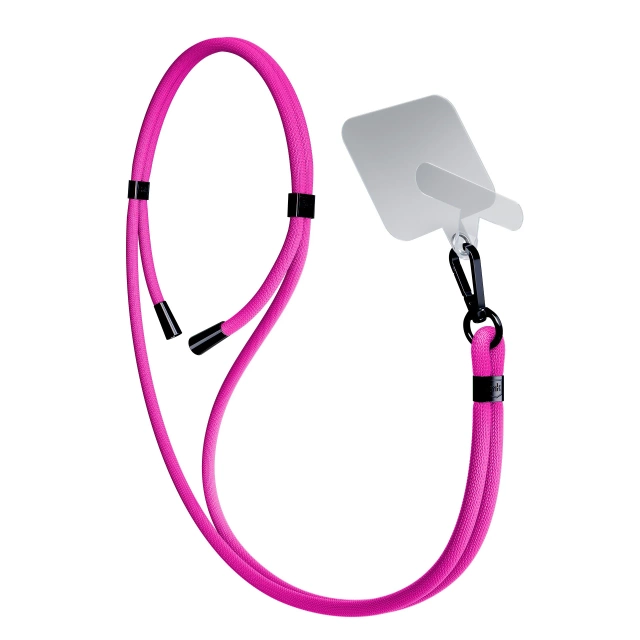 Univerzální šňůrka na chytrý telefon 3mk EasyClip Pink (černá)