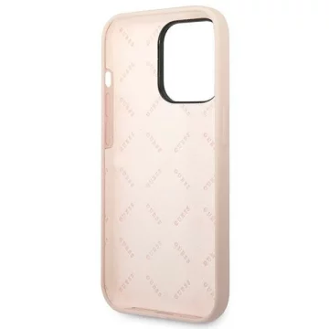 Чохол Guess GUHCP14LSLTGP для Apple iPhone 14 Pro 6.1" pink/pink hardcase Silicone Triangle