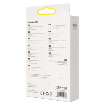 Baseus Crystal Shine Series Kabel USB-Kabel für schnelles Aufladen und Datenübertragung USB Typ A - Lightning 2.4A 2m lila (CAJY000105)