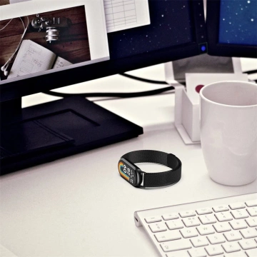 Milaneseband steel bracelet strap for Xiaomi Smart Band 8/ 8 NFC Silver