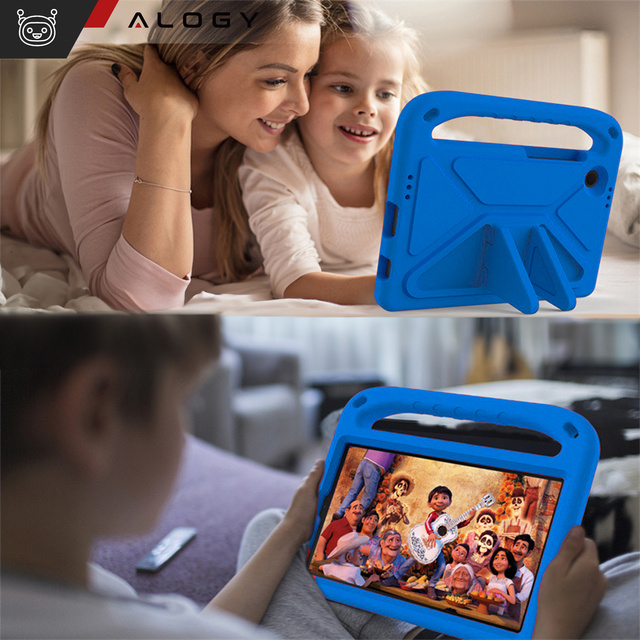 Hülle für Samsung Galaxy Tab A9 2023 8,7" X110 / X115 Kinder-Tablet-Abdeckung Alogy Kids Case Blau