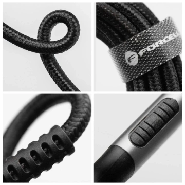 USB-A-auf-Lightning-Kabel 12 W 2 m Nylon Forcell Aluminium Weiß