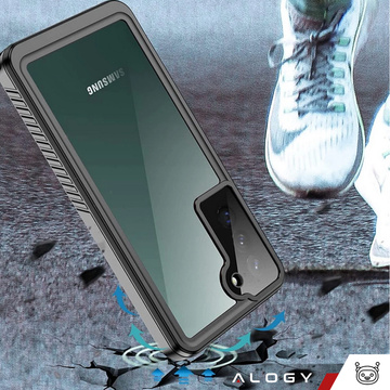 Vodotesné puzdro pre Samsung Galaxy S23 360 Alogy Armored Armor IP68 s lanyard Black
