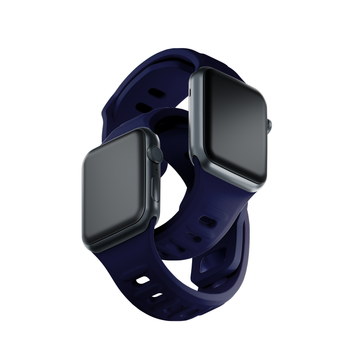 Smartwatch-Zubehör 3mk Silikon-Uhrenarmband für Apple Watch 42/44/45/49 mm Ocean Blue