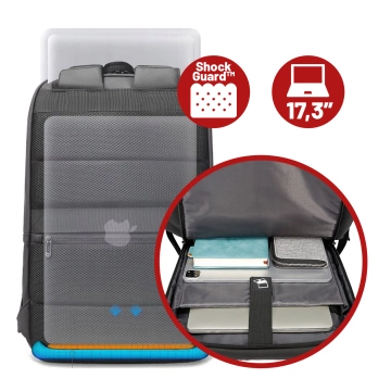 Bange voděodolný batoh na 15,6" notebook, městský cestovatel, 45x30x16 cm, do práce, do letadla, pánské, dámské, s USB portem Černá