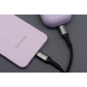 Kábel USB-A do USB-C 3m 66W Nylon Quick Charge 3.0 SUPERVOOC