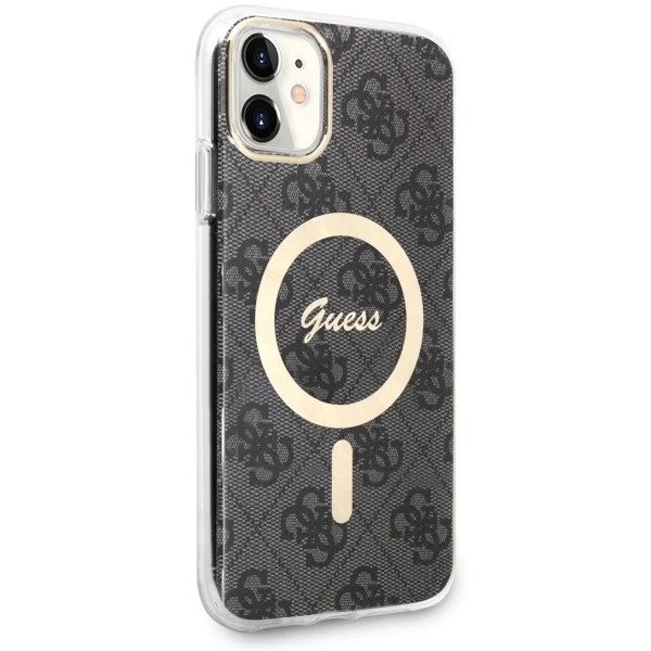 Etui Guess GUHMN61H4STK na iPhone 11 6,1" pevné puzdro 4G MagSafe
