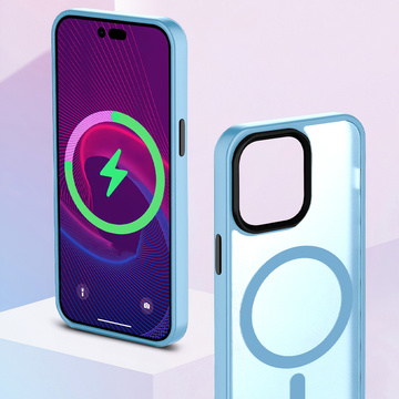 Protective MagMat Case for MagSafe for Apple iPhone 14 Matte Sierra Blue