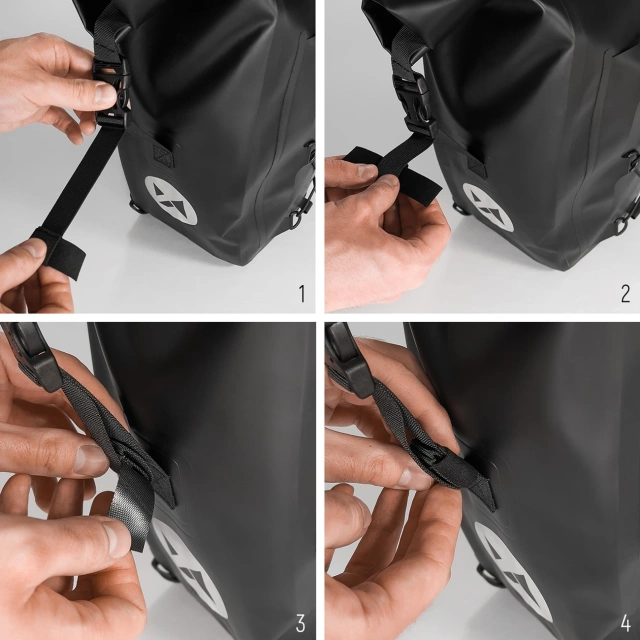 Vodotěsná brašna na kolo Wozinsky 25l černá (WBB24BK)