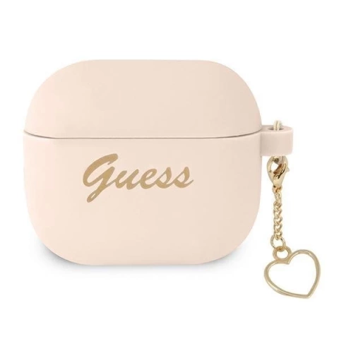 Guess GUA3LSCHSP kryt AirPods 3 różowy/ružový Silicone Charm Collection