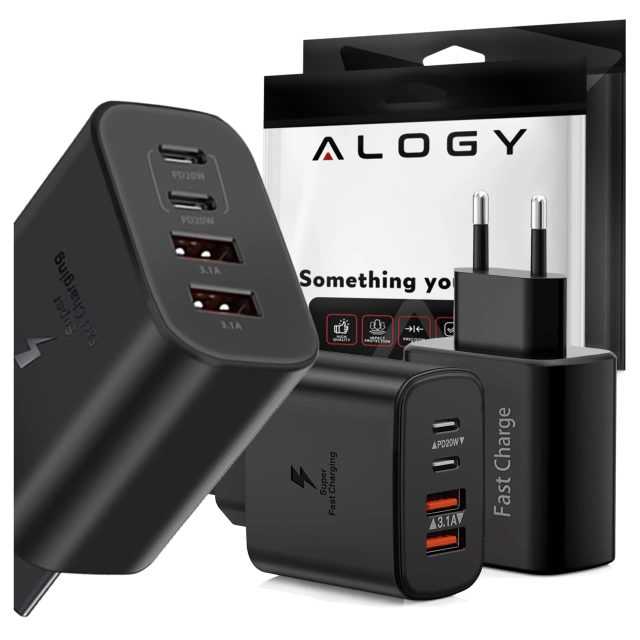 Розгалужувач HUB Alogy Adapter для ноутбука з USB-C на 3x USB-A 2.0 1x USB-A 3.0 сірий