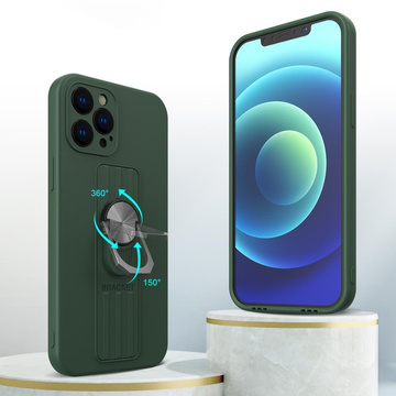 Силіконова накладка Ring Case з каблучкою для пальців і підставкою для Samsung Galaxy S22 Plus Red