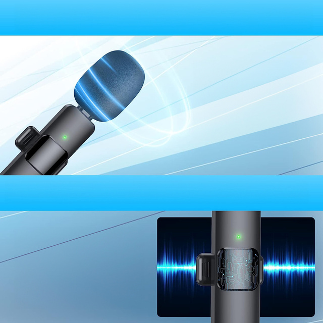 2x bezdrátový klopový mikrofon USB-C typu C Android iOS pro telefon Tablet Malé mikrofony Sada dvou mikrofonů