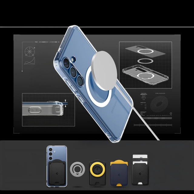 Samsung Galaxy S25 Spigen Ultra Hybrid Mag MagFit Hülle Transparent